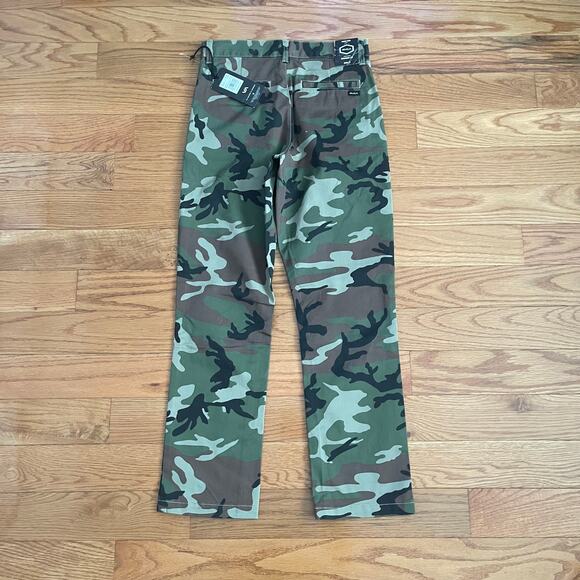 RVCA Boys Camo STRETCH Straight Fit Pants Weekend Fit Pants Boys 27 Green Casual - Picture 2 of 10